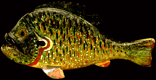 Oscar Peterson Blue Gill Fish Decoy